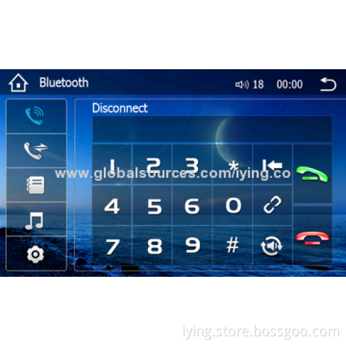 In-dash car DVD player GPS navigation system for Toyota highlander 2009 with Bluetooth